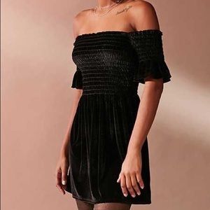 Urban Outfitters OTS black smocked dress.   Small